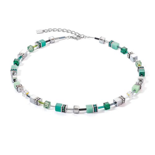 Coeur de Lion GeoCUBE® Teal Green Necklace
